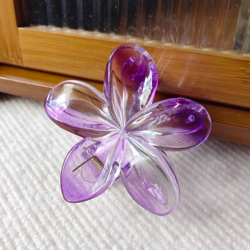 Egg Flower Hairpin Transparent AB Color Grab Hair Shark Clip Gradient Hair Grab Advanced Hair Accessories