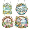 4Pcs Diamond Painting Summer Window Pendants Suncatcher Hanging Kits for Home Porch Farmhouse