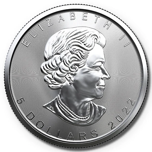 2022 Canadian Fine Silver Elizabeth II Maple Leaf $5 Coin