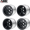 AMK 4Pcs 64.5 * 45mm Aluminum Alloy 12mm Hex Hub 2.2 Beadlock Wheels Rims for 1/10 RC Crawler Axial RBX10 AXI03005 Upgrade Parts
