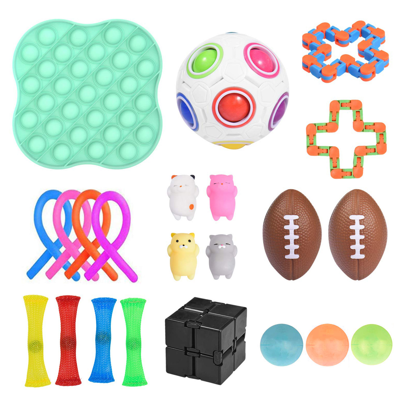 

Sensory Fidget Toys Set,22pcs Anti Stress Toys Bean Squeeze for ADHD Autism, 501 Original