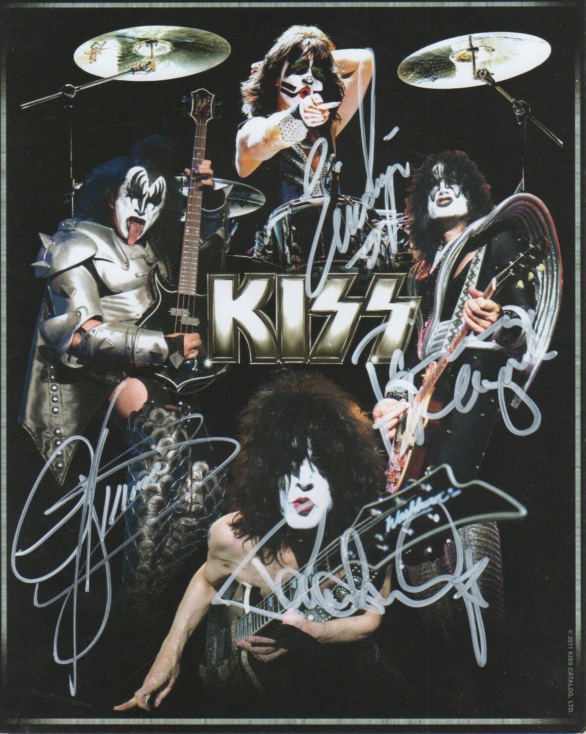 Kiss Band signed 8x10 inch Photo Poster painting autographs ACOA