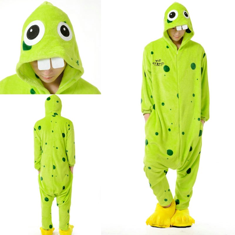 Bucktooth Monster Animal Kigurumi Oneises Costume Pajamas-Pajamasbuy
