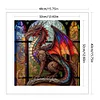 (US Local)Glass-11CT Stamped Cross Stitch Kit(40x40cm)