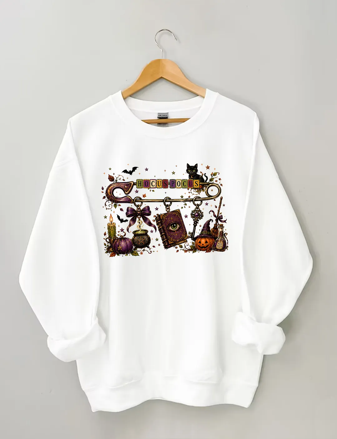 Halloween Safety Pin Hocuspocus Sweatshirt