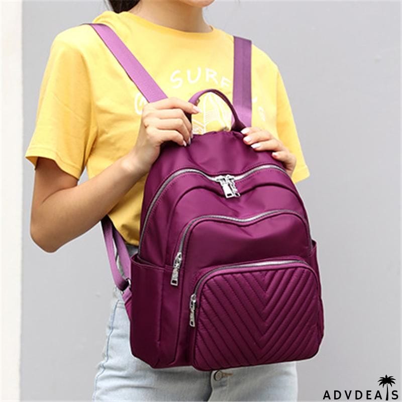 Great Simple Design Single Flat Top Handle All-Around Zip Fastening Backpack