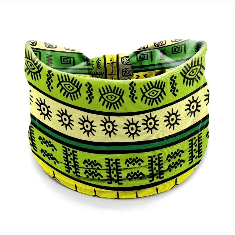 Women’s Hair Band African Print Pattern Wide Edge Elastic Knot Sports Yoga Headband Women’s Headwear Hair Accessories