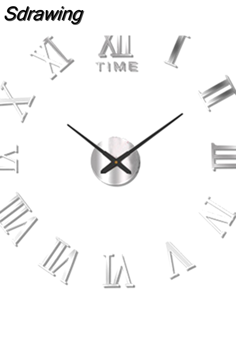 Sdrawing Wall Clock Luminous Frameless Wall Clocks DIY Digital Clock Wall Stickers Silent Clock for Home Living Room Office Wall Decor