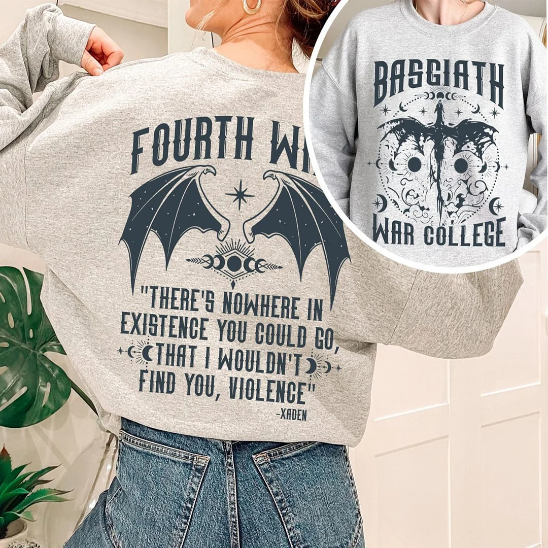 Rebecca Tee Basgiath War College Shirt Bookish 2 Side Sweatshirt Unisex / DarkAcademias /Darkacademias