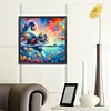 5D DIY Full Round Drill Diamond Painting Goldfish and Cat Home Decor 40x40cm