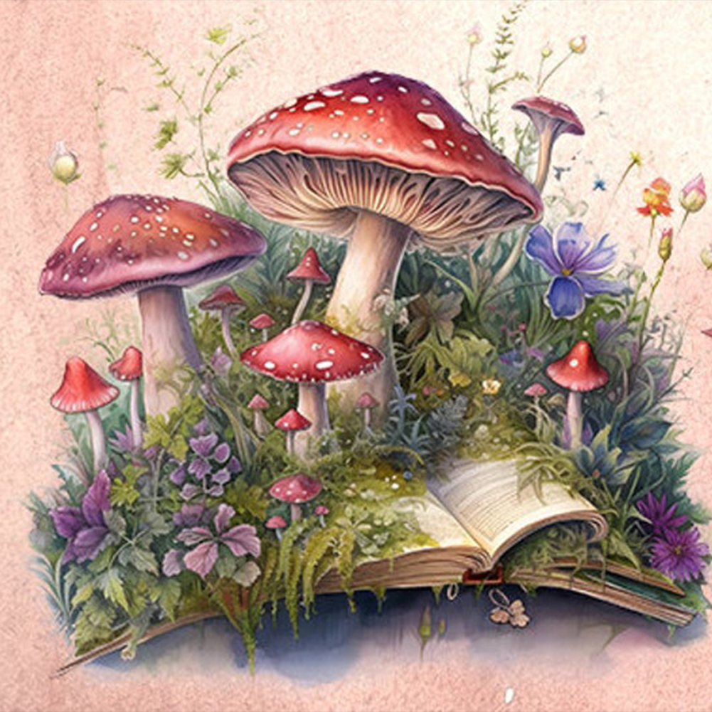 Mushroom 40*40cm(canvas) full round drill diamond painting