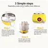 110V/220V Electric Egg Boiler 3-Layer Automatic Corn Steamer Rapid Heat Poacher
