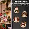 6PCS Cute Snowman DIY Pearl Diamond Painting Christmas Fridge Magnets, Sparkling Rhinestone Refrigerator Magnet Craft Kit for Home Decor & Gifts