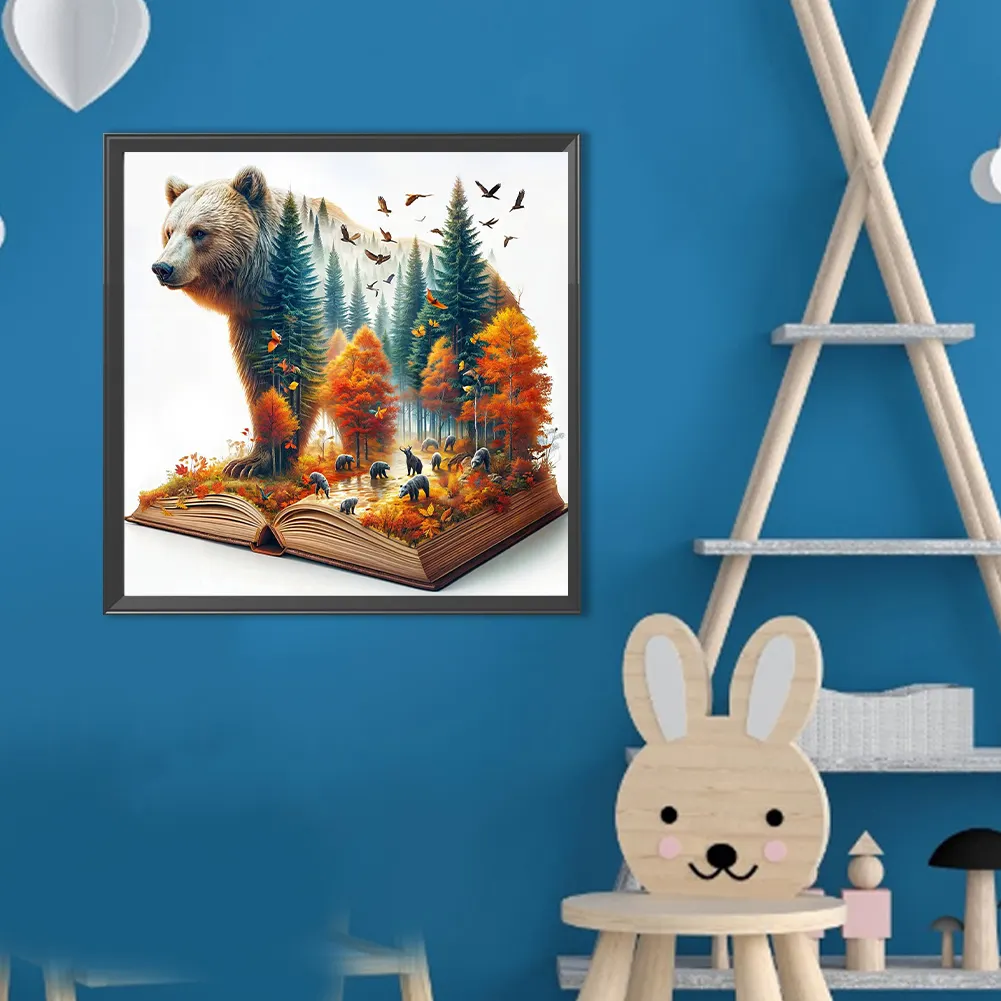 Diamond Painting - Full Round Drill - Autumn Bear(Canvas|40*40cm)