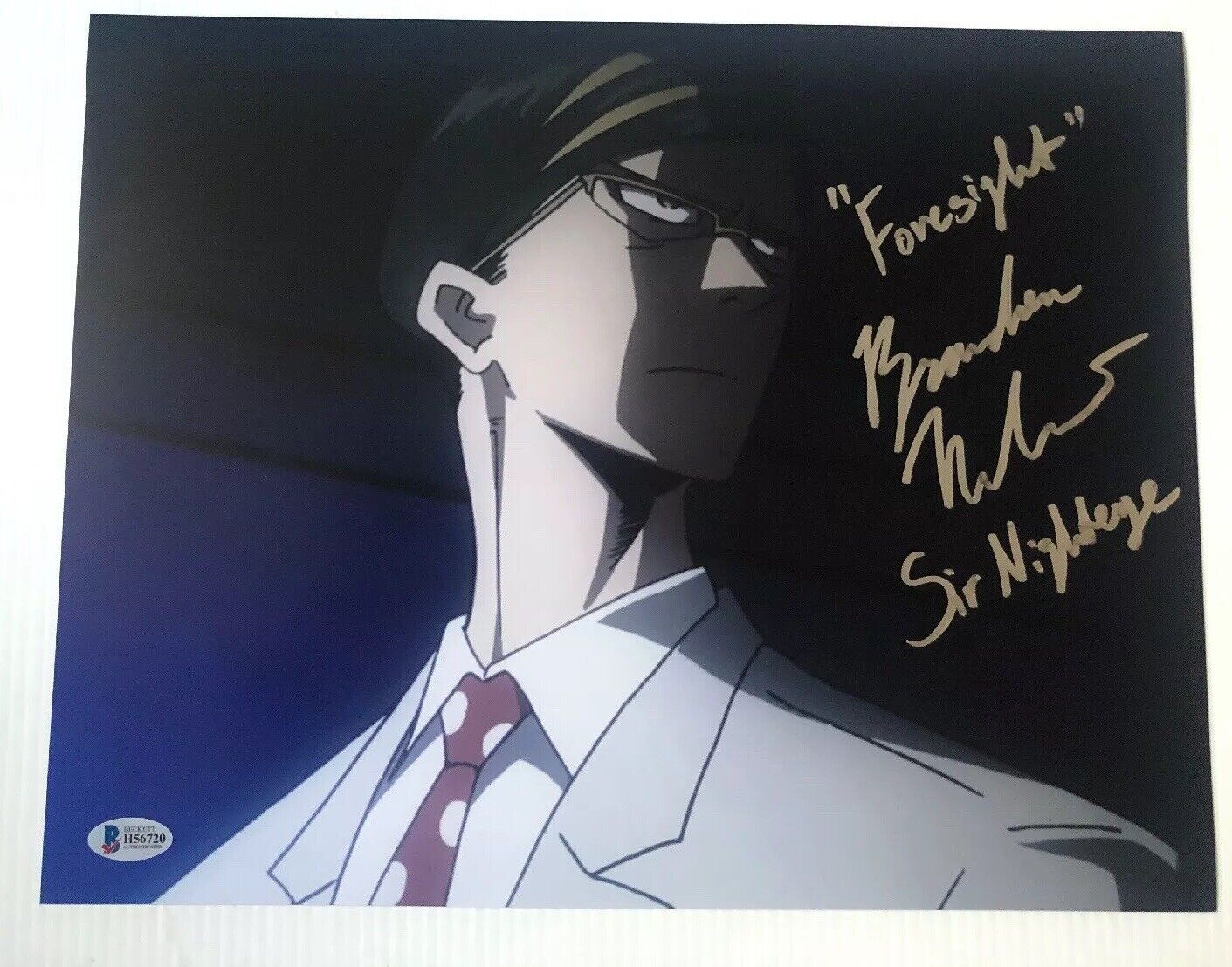 Brandon Mcinnis Signed 11x14 Photo Poster painting Sir Nighteye My Hero Academia BECKETT COA 3