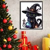 (40*50cm)Halloween Cat - Full Round Drill Diamond Painting