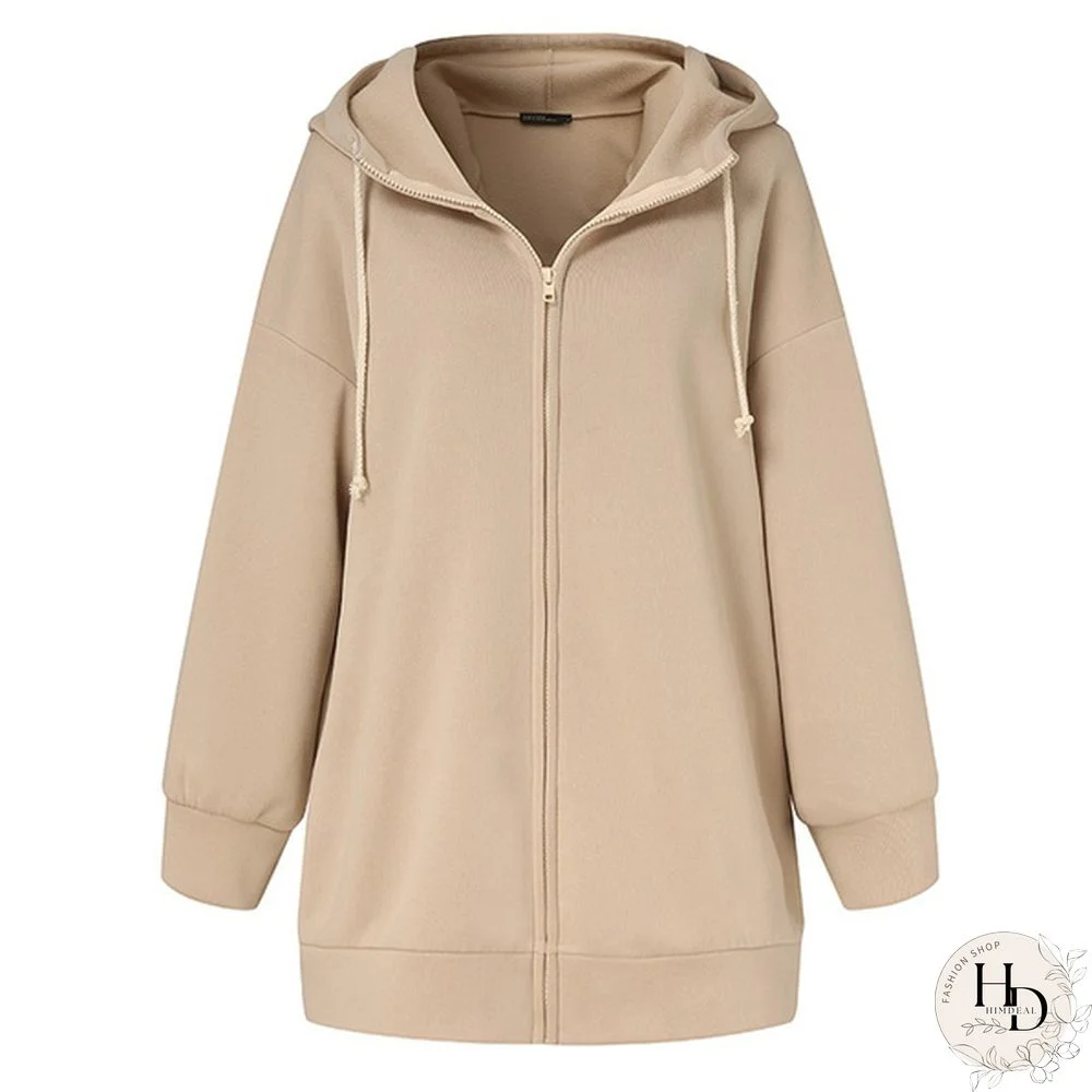 Women Winter Oversized Warm Casual Sweatshirt Tunic Coat Jackets Hoodie Cardigan Loose Outerwear