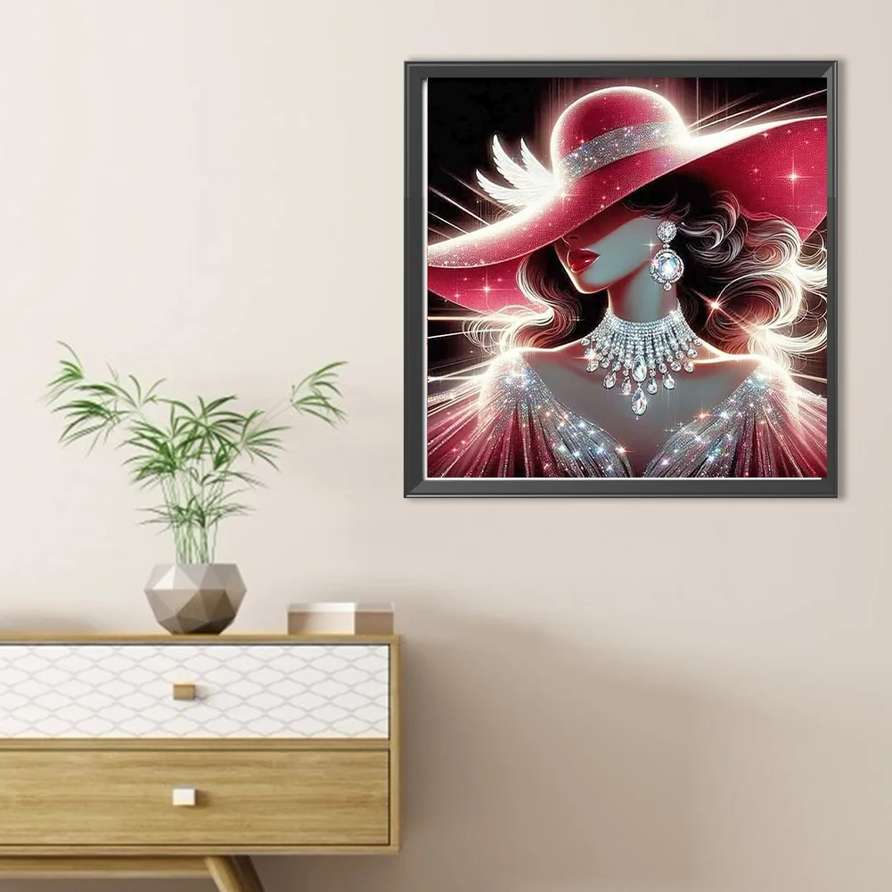 Diamond Painting - Full Round Drill - Lady(Canvas|40*40cm)