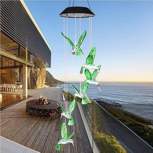 2021 Solar-Powered Dangling Hummingbird Lights