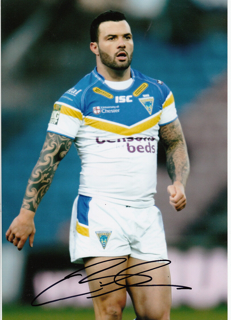 Warrington Wolves Hand Signed Chris Bridge 12x8 Photo Poster painting 3.