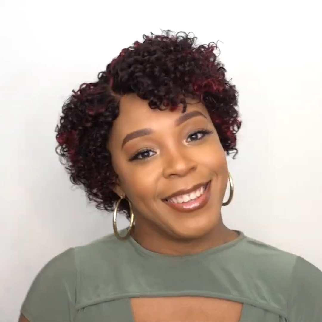 New Fashion Deep Wavy Natural Curly Short Wigs ELCNEPAL