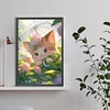 (40*60cm)Cat with Umbrella - Full Round Drill Diamond Painting