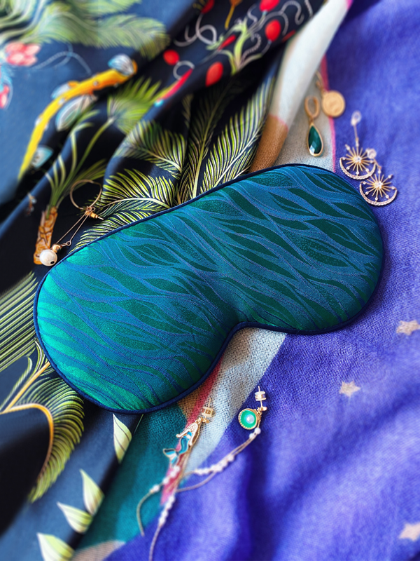 Silk Eye Mask Dreamwalking In Wonderland Motif 