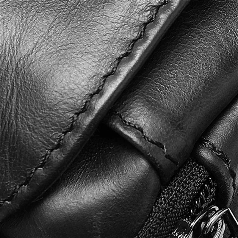 Classic Men's Crossbody Bag Leather Casual Mini Shoulder Bag