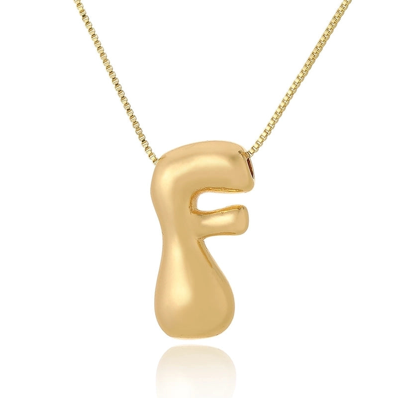 Copper Letter Pendant Necklace