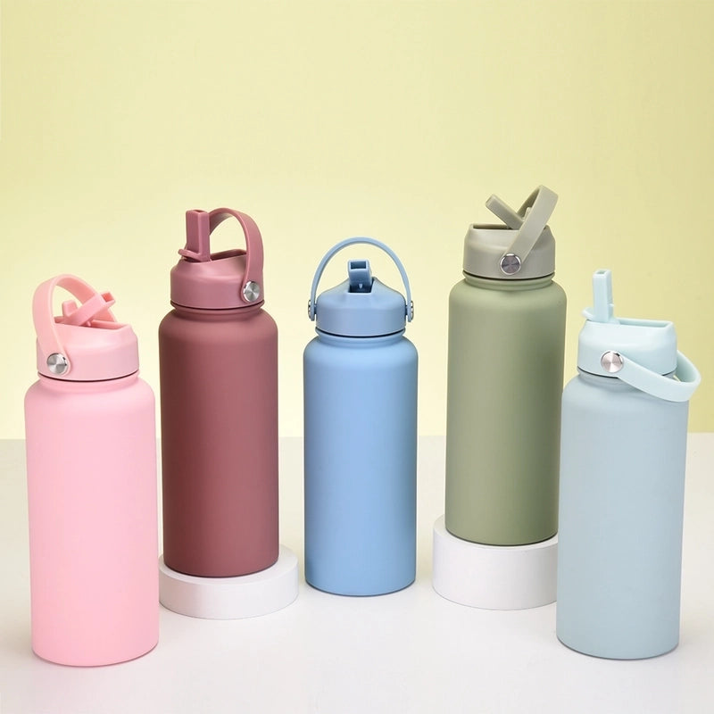 Casual Solid Color Stainless Steel Thermos Cup