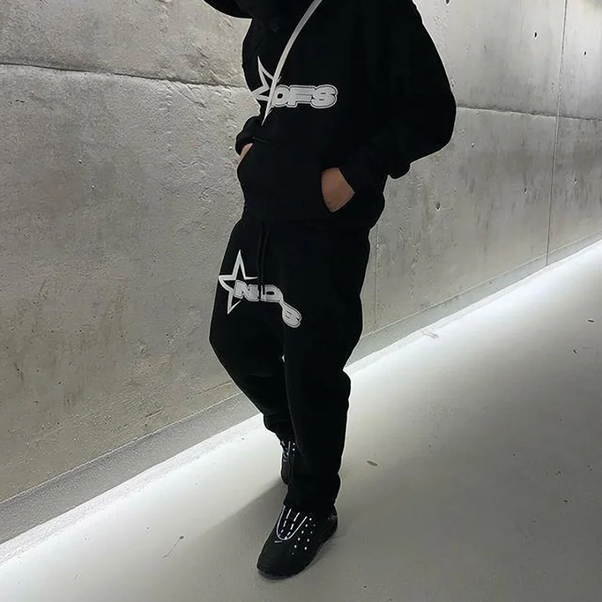 Retro Aesthetic Hipster Letter Print Loose Sweatshirt Y2K Hip Hop Streetwear