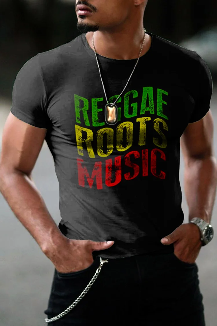 Men's Reggae Roots Music Short Sleeve T-Shirt