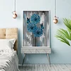 Blue Flowers - 11CT Stamped Cross Stitch - 40*50cm - Flower