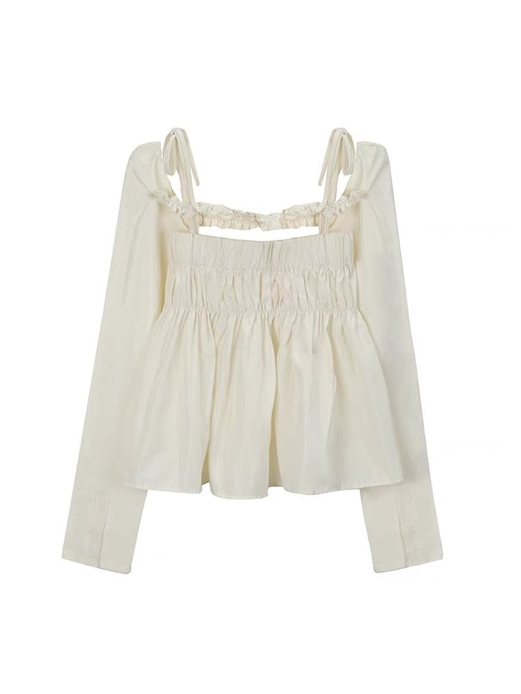 Aesthetic Woman Shirt 2022 Spring Summer New Fashion Camisole Removable Sleeve Tank Crop Top Sexy Sweet Blouse Design Two Pieces