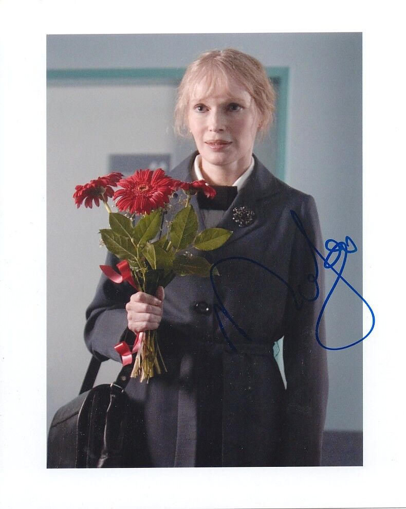 Mia Farrow 1945- genuine autograph Photo Poster painting 8x10