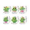 (US Local)6Pcs Acrylic Cactus DIY Diamond Painting Fridge Stickers Craft Kit