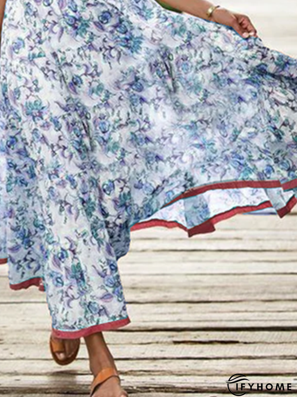 Floral Short Sleeve Weaving Dress | IFYHOME