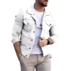 Men's Casual Slim Fit Multi-Pocket Work Denim Jacket