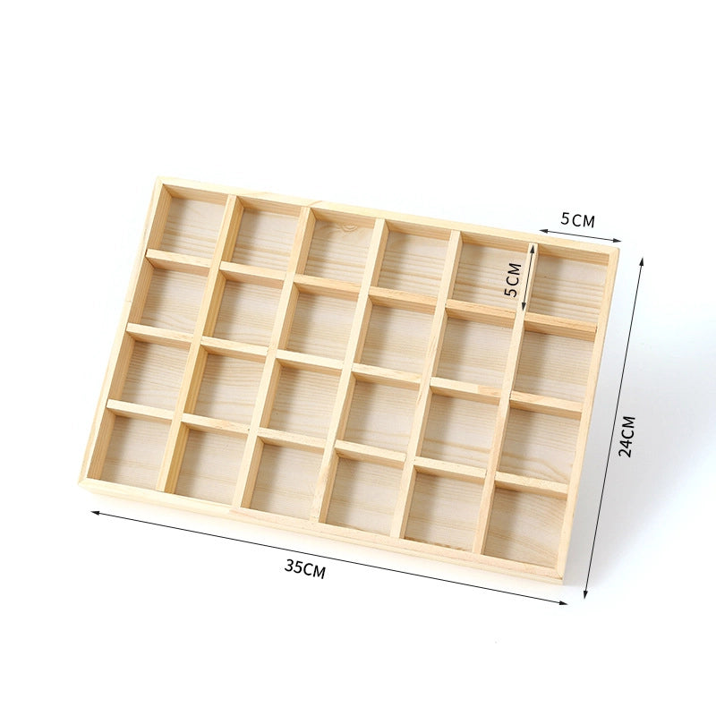 1 Piece Solid Wood Minimalist Square Jewelry Display
