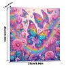 Framed Diamond Painting - Special Shaped - Colorful Butterfly (25x25cm)