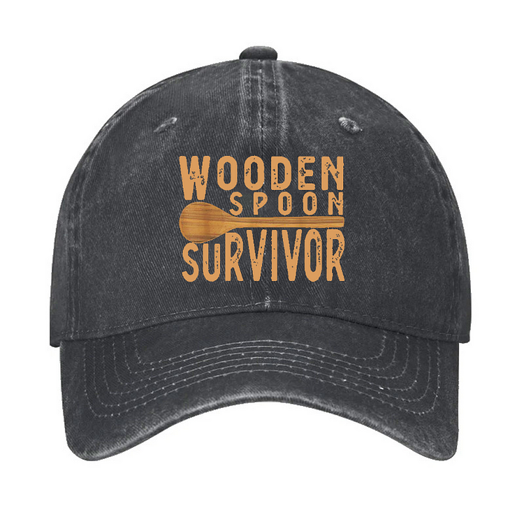 Wooden Spoon Survivor Funny Saying Hat