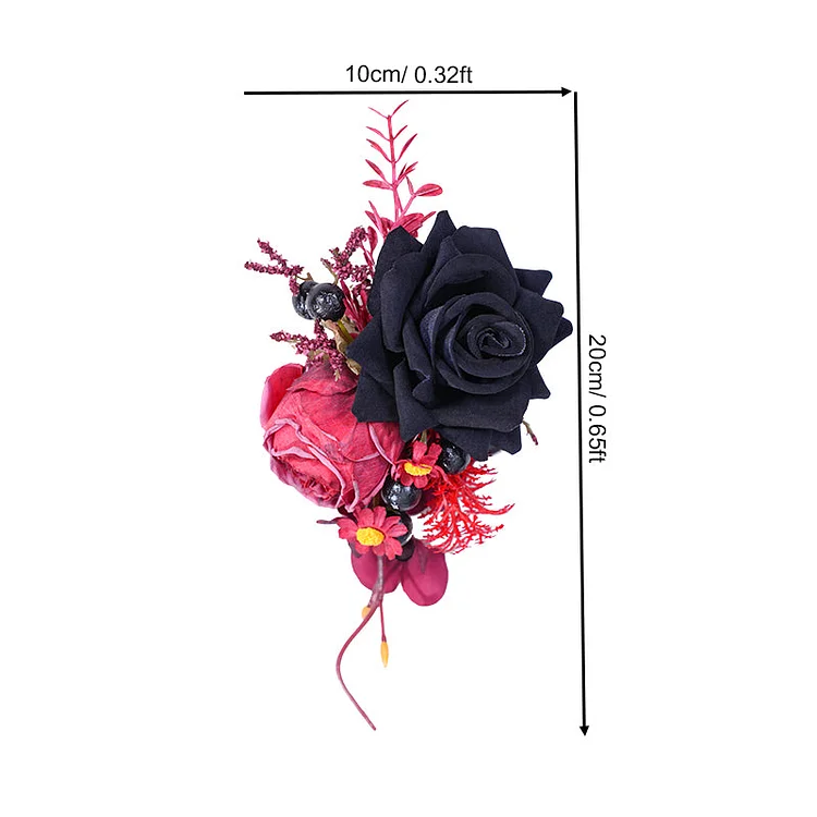 Angela Flower Black Burgundy Series Corsage Flower Bridal Wedding Party Supplies A865405