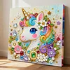 DIY Pearl Painting Unicorn for Home Decor with Frame(25x25cm)