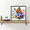Diamond Painting-DIY Full Round Drill Butterfly Flower