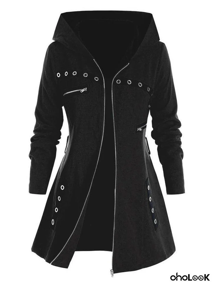Women's Classy Mid Length Hooded Coats