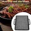 29CM Cast Iron Grill Net Double-Sided Square Baking Tray Hollow Out Grill Pan