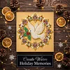 (25x25cm)DIY Pearl Painting Xmas Framed Handmade Pearl Material Art Kit Living Room Decor