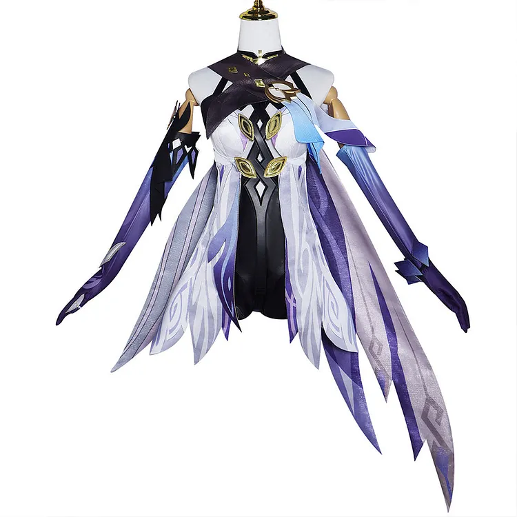 Genshin Impact Skirk Purple Dress Cosplay Costume Outfits Halloween Carnival Suit