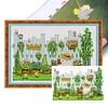 White Bear-Garden-11CT Stamped Cross Stitch 90*60cm/35.43*23.62in(Big Size)