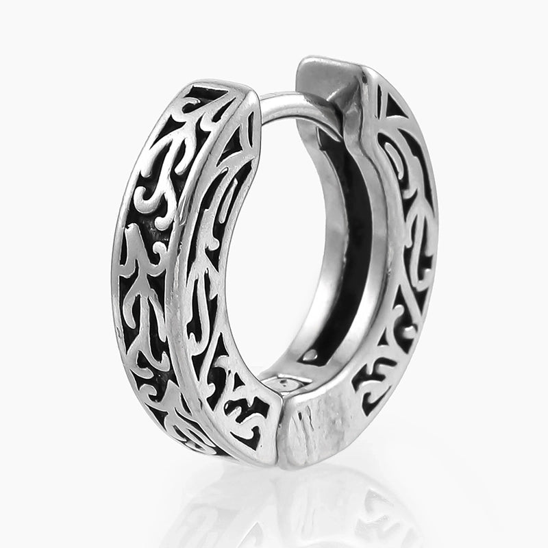 1 Pair Halloween Gothic Vintage Style Rose Twist Polishing 316L Stainless Steel Earrings